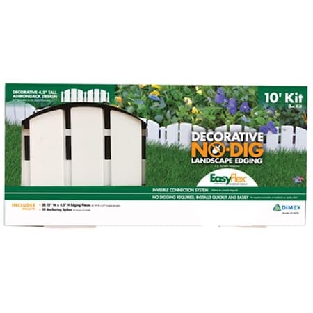 Dimex Dimex 251551 10 in. Decorative Landscape Edging Kit; White 251551